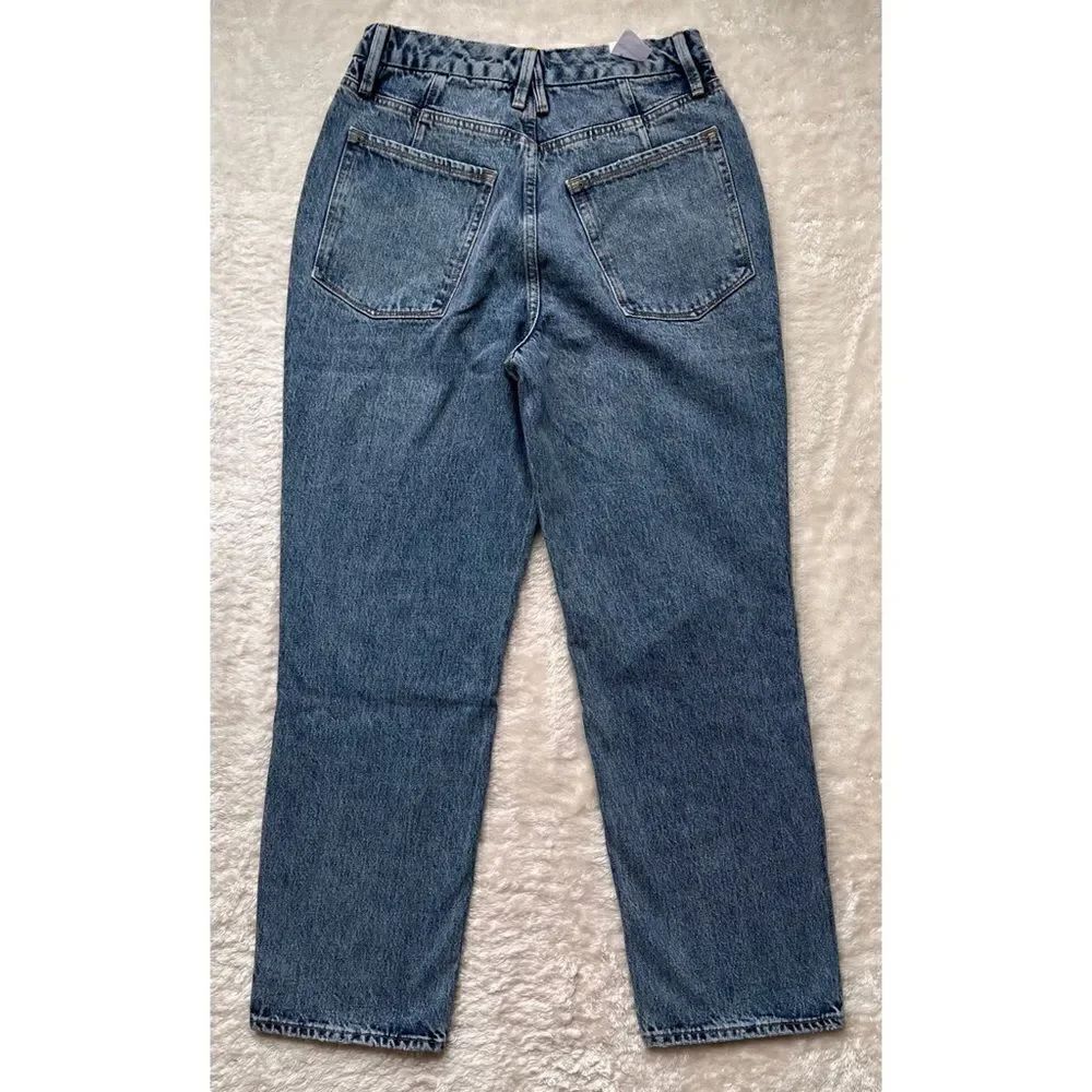 NWT Good American 90’s Duster Straight Leg Jeans in Blue950, Size 4 - Picture 13 of 16